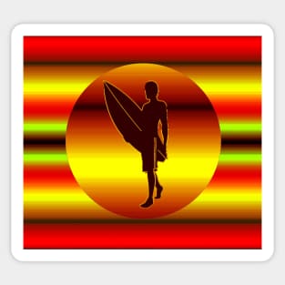 Retro surfer Sticker